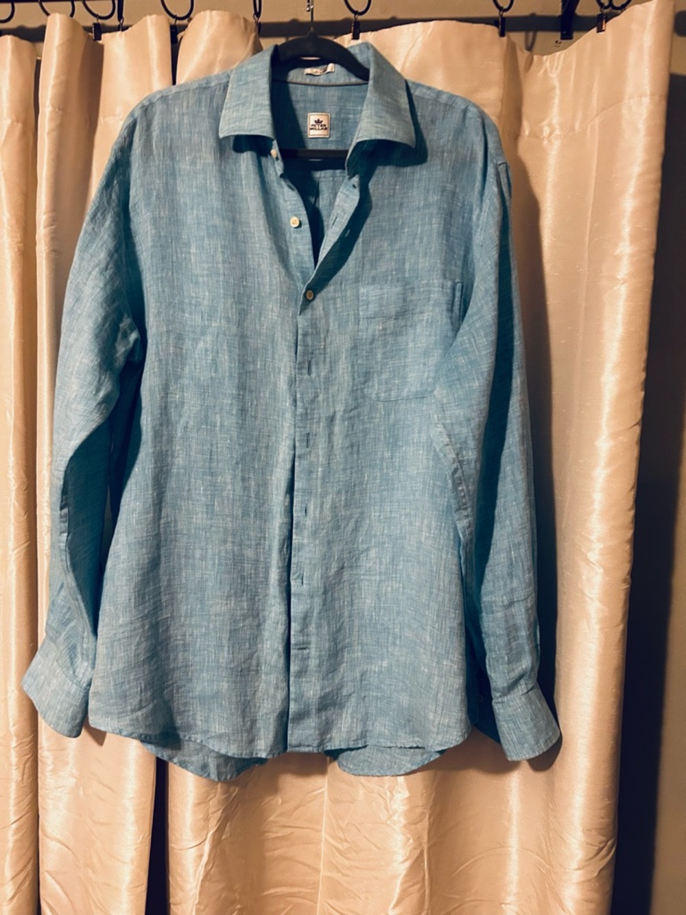 Peter Millar Sky Blue Linen Shirt
